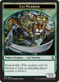 Cat Warrior // Plant Double-Sided Token [Commander 2018 Tokens] - Magic: The Gathering - Card Brawlers | Quebec | Canada |