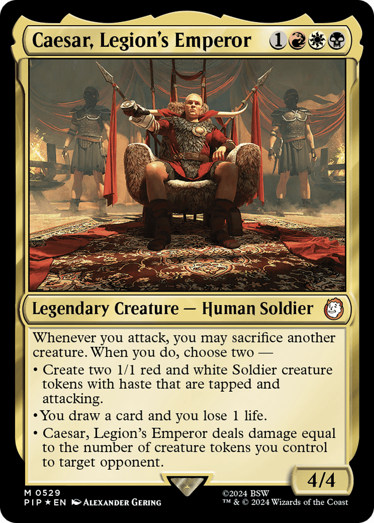 Caesar, Legion's Emperor (Surge Foil) [Fallout] - Card Brawlers