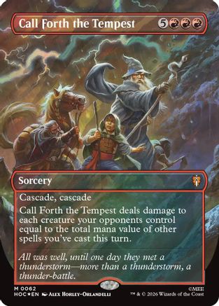 Call Forth the Tempest (Borderless) (Surge Foil) (HOC-062) - The Hobbit: Eternal-Legal Foil - Card Brawlers