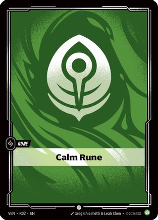 Calm Rune (R02) - Vendetta Foil - Card Brawlers