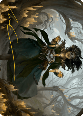 Candlegrove Witch 1 Art Card (Gold - Stamped Signature) [Innistrad: Midnight Hunt Art Series] - Card Brawlers