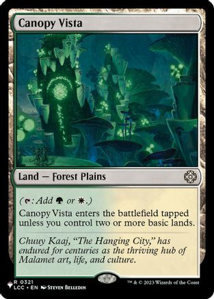 Canopy Vista (LCC) (LIST-321) - The List Reprints - Card Brawlers