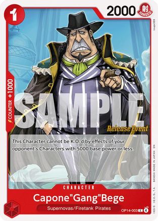 Capone"Gang"Bege (OP14-003) - The Azure Sea's Seven Release Event Cards - Card Brawlers