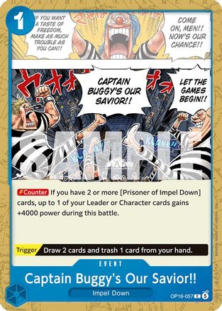 Captain Buggy's Our Savior!! (OP16-057) - The Time of Battle - Card Brawlers