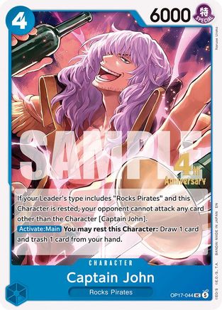 Captain John (OP17-044) - The World's Strongest Warriors Release Event Cards - Card Brawlers