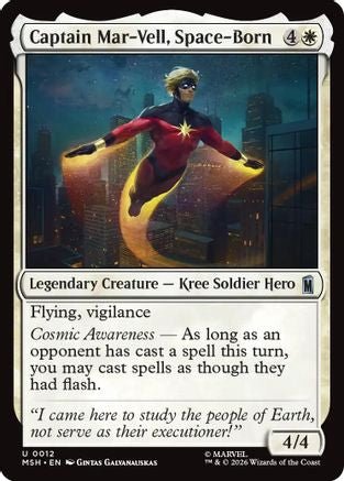 Captain Mar-Vell, Space-Born (MSH-012) - Marvel Super Heroes Foil - Card Brawlers