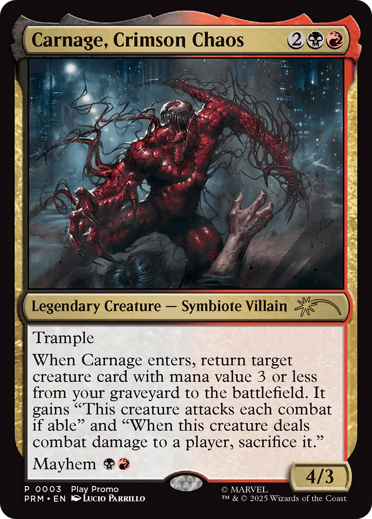 Carnage, Crimson Chaos [Wizards Play Network 2025] - Card Brawlers
