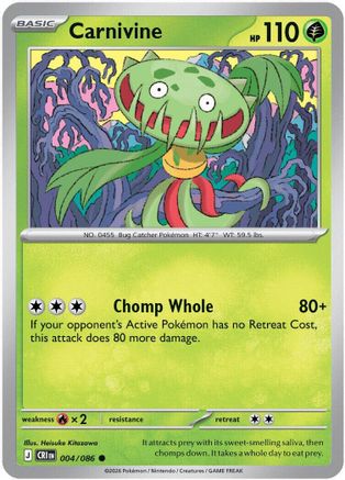 Carnivine (004/null) - Reverse Holofoil [ME04 Chaos Rising] - Card Brawlers