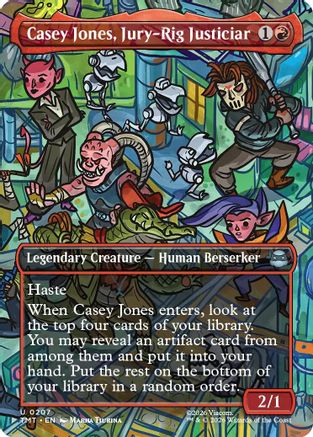Casey Jones, Jury-Rig Justiciar (Borderless) (TMT-207) - Teenage Mutant Ninja Turtles Foil - Card Brawlers