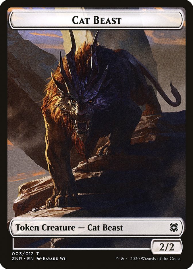 Cat Beast Token [Zendikar Rising Tokens] - Card Brawlers