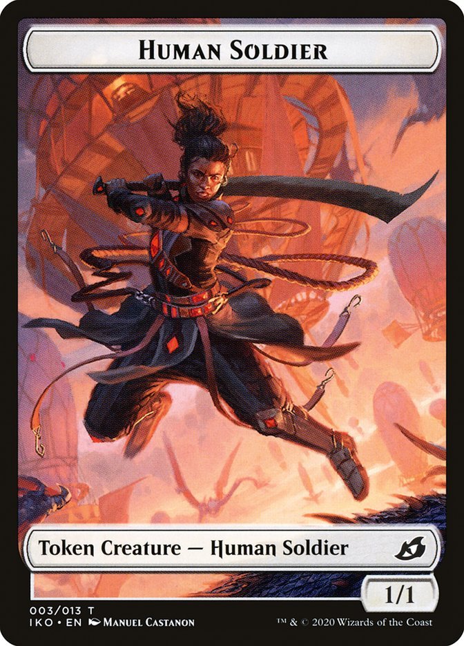 Cat // Human Soldier (003) Double - Sided Token [Ikoria: Lair of Behemoths Tokens] - Card Brawlers