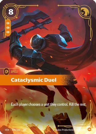 Cataclysmic Duel (090/166) - Vendetta Foil - Card Brawlers