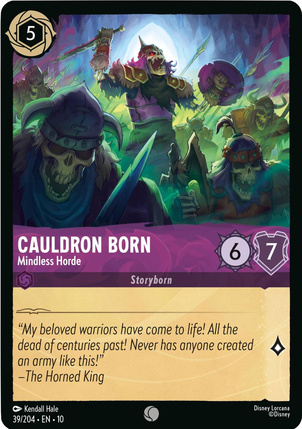 Cauldron Born - Mindless Horde (39/204) [Whispers in the Well] - Card Brawlers