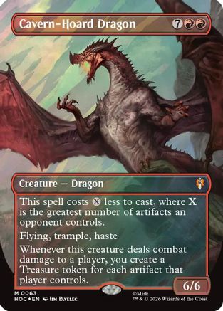 Cavern-Hoard Dragon (Borderless) (Surge Foil) (HOC-063) - The Hobbit: Eternal-Legal Foil - Card Brawlers