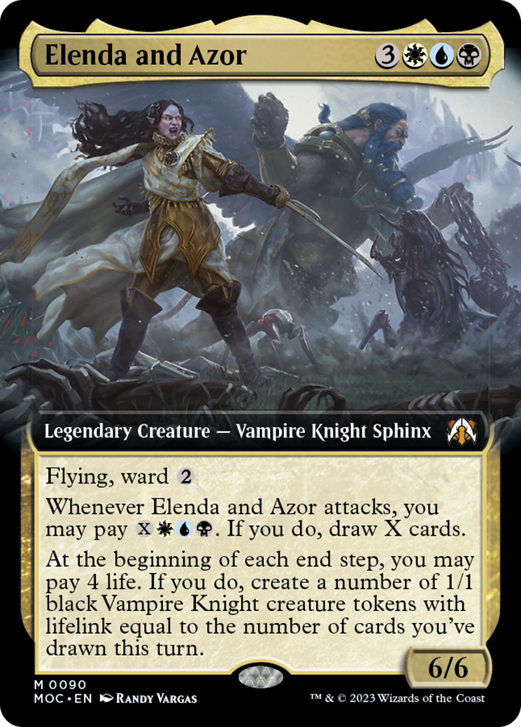 Elenda and Azor (Extended Art) [March of the Machine Commander] - Magic: The Gathering - Card Brawlers | Quebec | Canada |