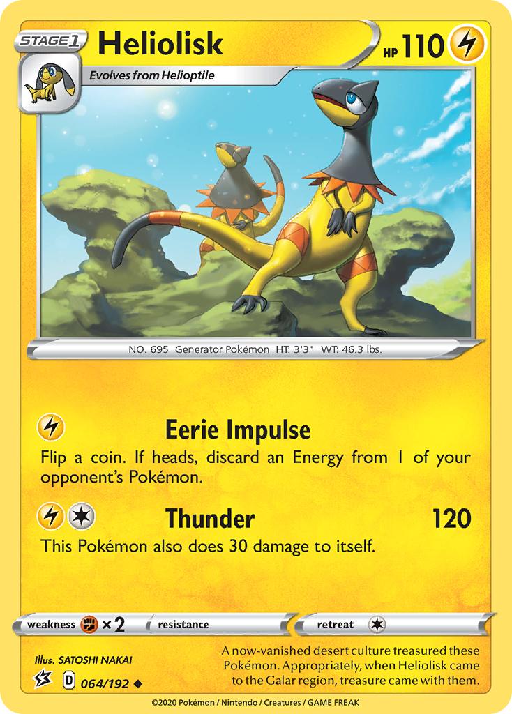 Heliolisk (064/192) [Sword & Shield: Rebel Clash] - Pokémon - Card Brawlers | Quebec | Canada |