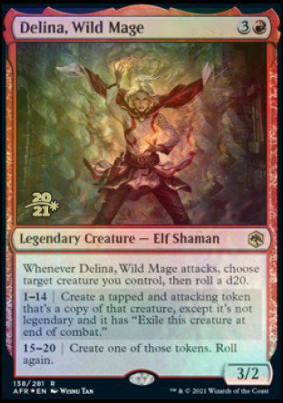 Delina, Wild Mage [Dungeons & Dragons: Adventures in the Forgotten Realms Prerelease Promos] - Magic: The Gathering - Card Brawlers | Quebec | Canada |