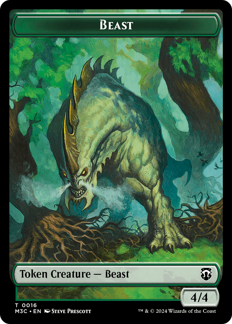 Beast (0016) // Copy Double-Sided Token [Modern Horizons 3 Commander Tokens] - Magic: The Gathering - Card Brawlers | Quebec | Canada |