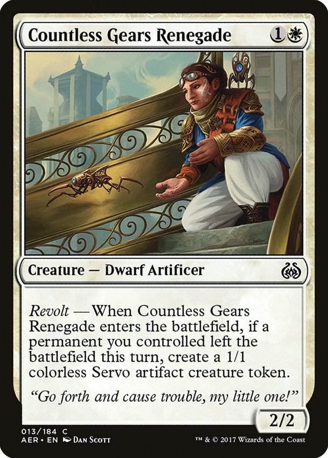 Countless Gears Renegade [Aether Revolt] - Magic: The Gathering - Card Brawlers | Quebec | Canada |