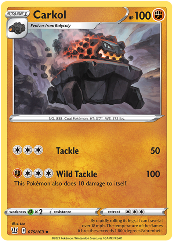 Carkol (079/163) [Sword & Shield: Battle Styles] - Pokémon - Card Brawlers | Quebec | Canada |