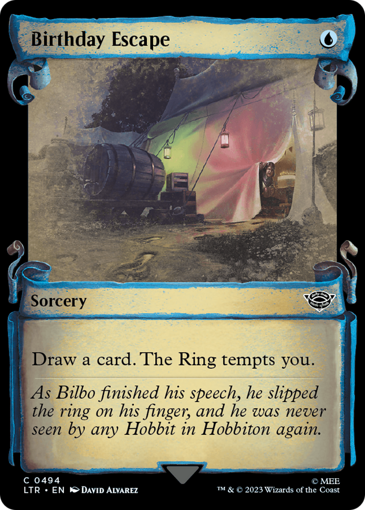Birthday Escape [The Lord of the Rings: Tales of Middle-Earth Showcase Scrolls] - Magic: The Gathering - Card Brawlers | Quebec | Canada |