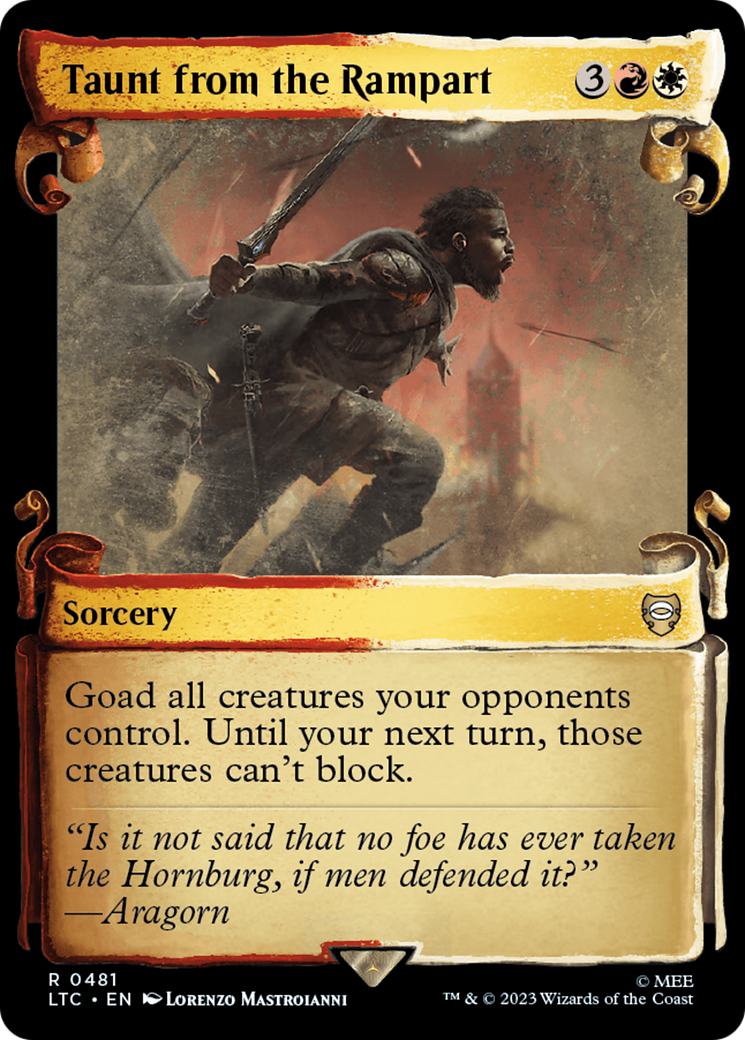 Taunt from the Rampart [The Lord of the Rings: Tales of Middle-Earth Commander Showcase Scrolls] - Magic: The Gathering - Card Brawlers | Quebec | Canada |
