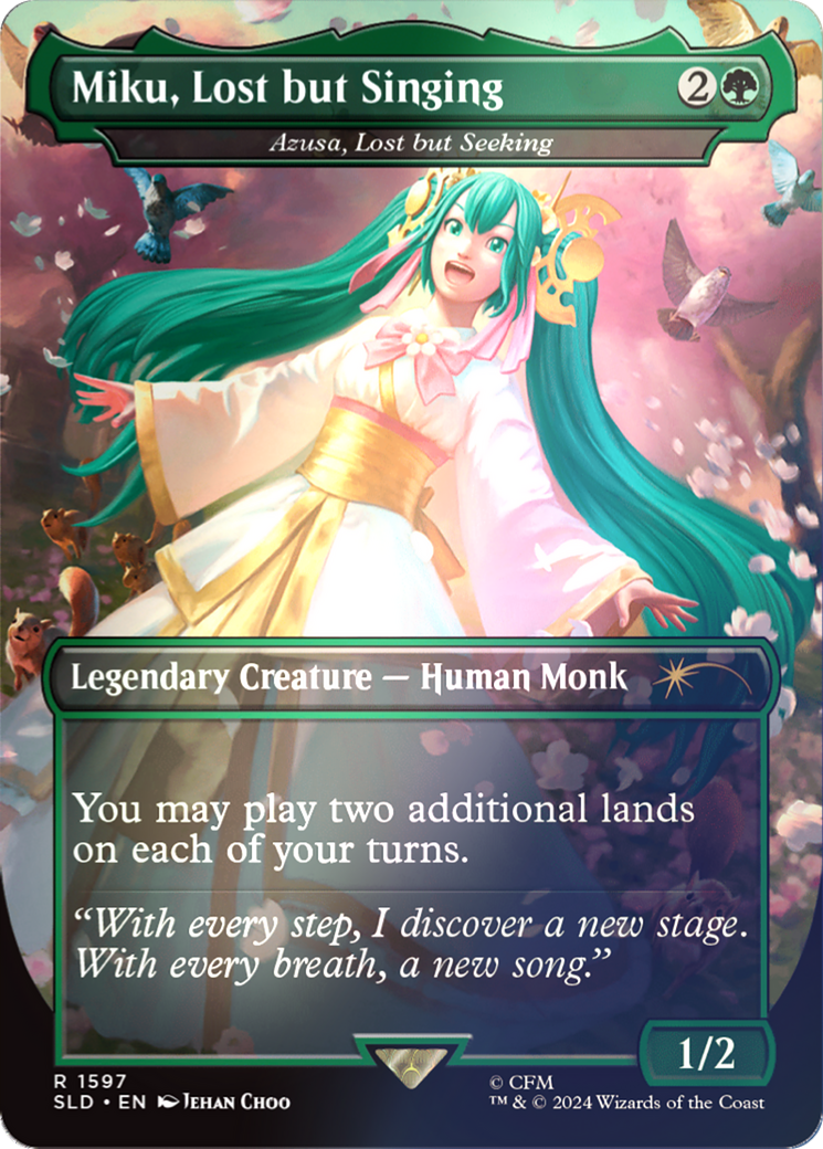 Miku, Lost but Singing - Azusa, Lost but Seeking (Rainbow Foil) [Secret Lair Drop Series] - Magic: The Gathering - Card Brawlers | Quebec | Canada |