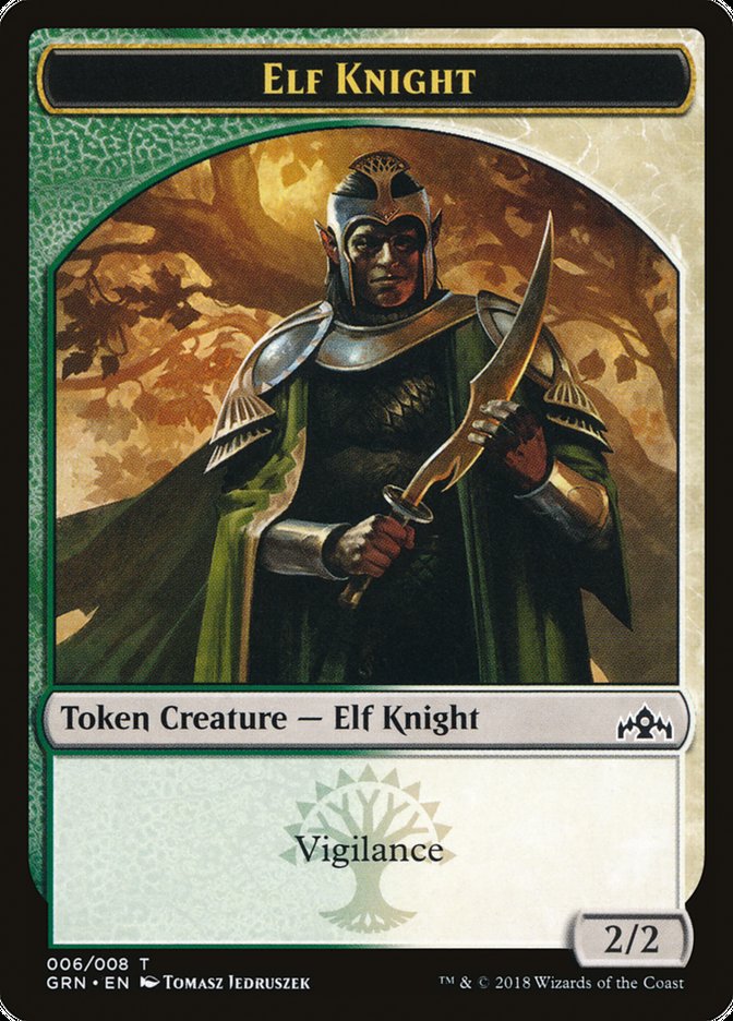 Saproling // Elf Knight Double-Sided Token [Guilds of Ravnica Guild Kit Tokens] - Magic: The Gathering - Card Brawlers | Quebec | Canada |