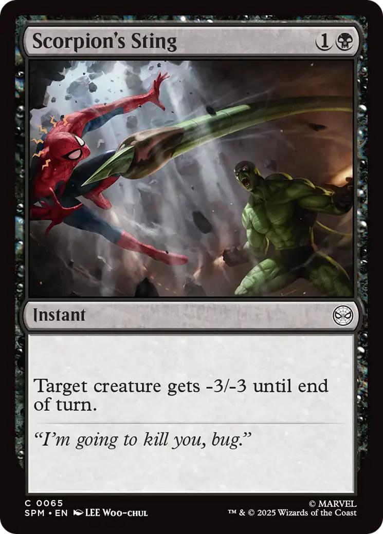 Scorpion's Sting [Marvel's Spider-Man] - Magic: The Gathering - Card Brawlers | Quebec | Canada |