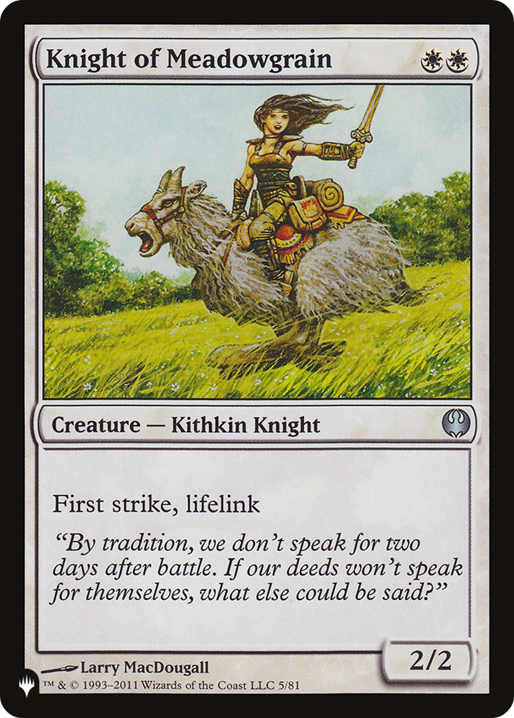 Knight of Meadowgrain [The List] - Magic: The Gathering - Card Brawlers | Quebec | Canada |
