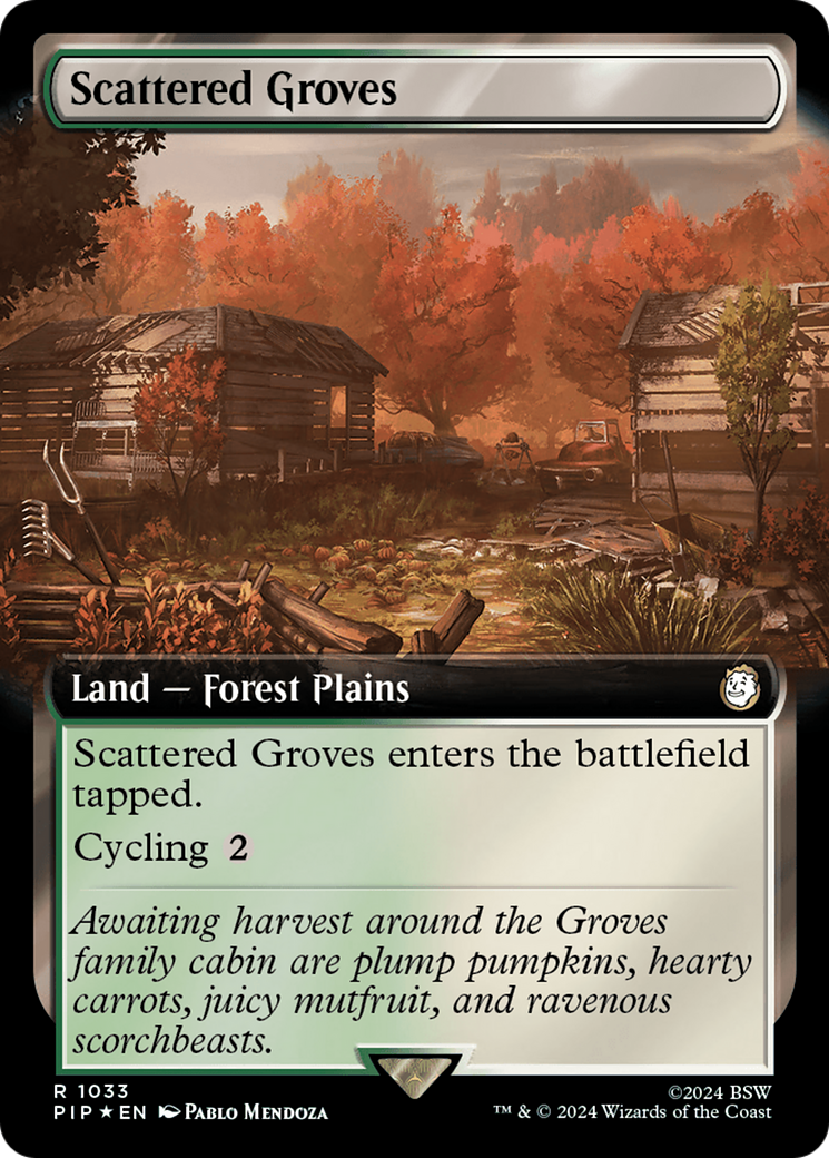 Scattered Groves (Extended Art) (Surge Foil) [Fallout] - Magic: The Gathering - Card Brawlers | Quebec | Canada |