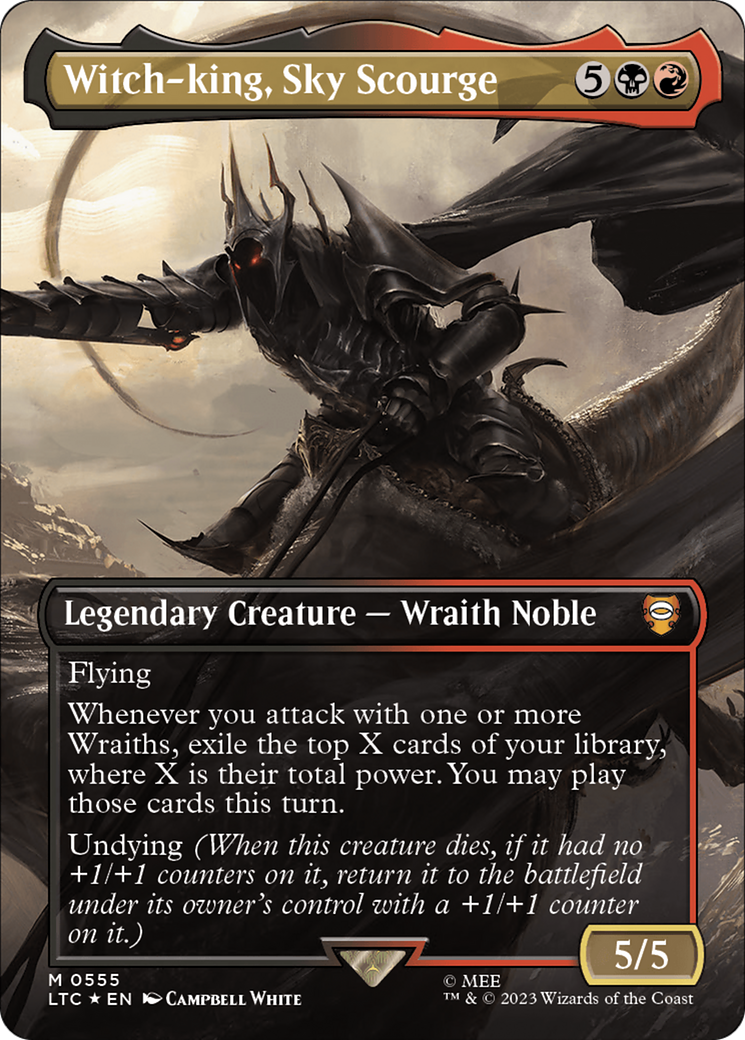 Witch-king, Sky Scourge (Borderless) (Surge Foil) [The Lord of the Rings: Tales of Middle-Earth Commander] - Magic: The Gathering - Card Brawlers | Quebec | Canada |
