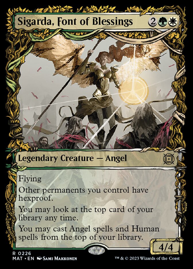 Sigarda, Font of Blessings (Showcase Halo Foil) [March of the Machine: The Aftermath] - Magic: The Gathering - Card Brawlers | Quebec | Canada |