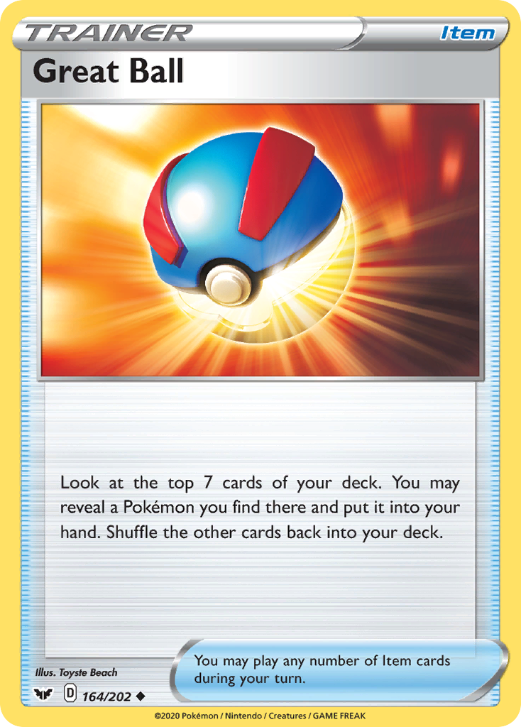 Great Ball (164/202) [Sword & Shield: Base Set] - Pokémon - Card Brawlers | Quebec | Canada |