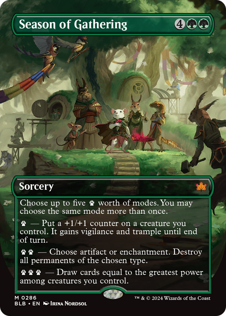 Season of Gathering (Borderless) [Bloomburrow] - Magic: The Gathering - Card Brawlers | Quebec | Canada |