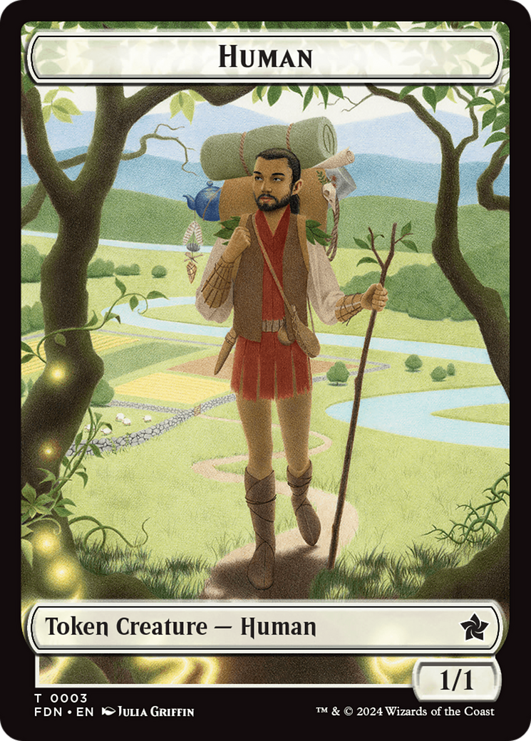 Copy // Human Double-Sided Token [Foundations Tokens] - Magic: The Gathering - Card Brawlers | Quebec | Canada |
