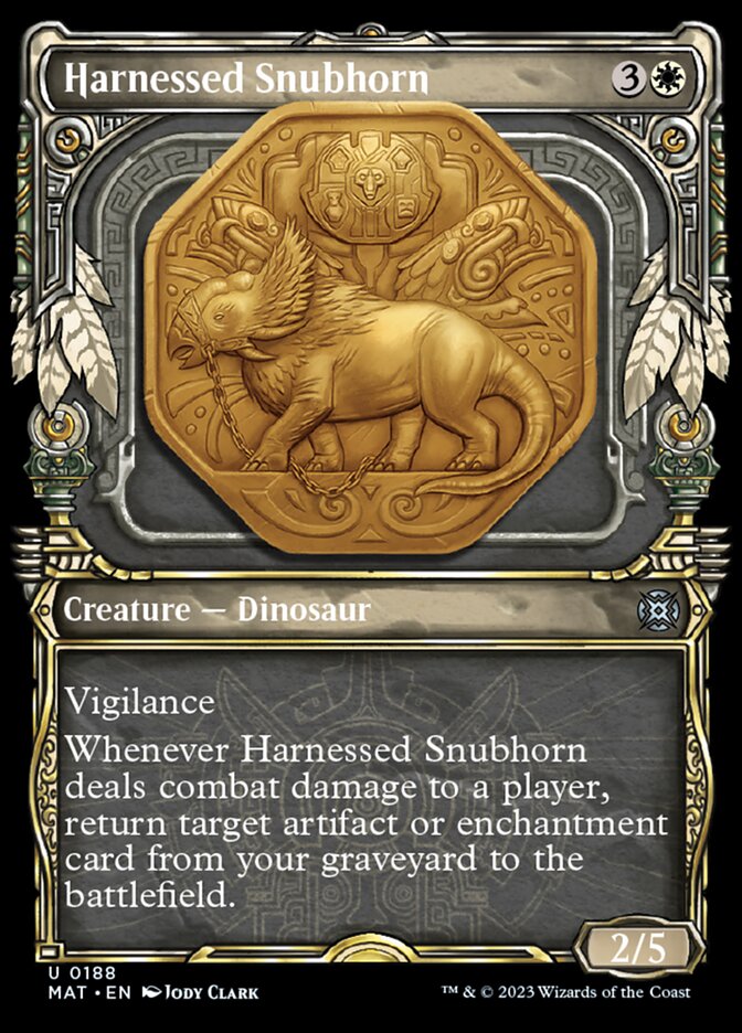 Harnessed Snubhorn (Showcase Halo Foil) [March of the Machine: The Aftermath] - Magic: The Gathering - Card Brawlers | Quebec | Canada |