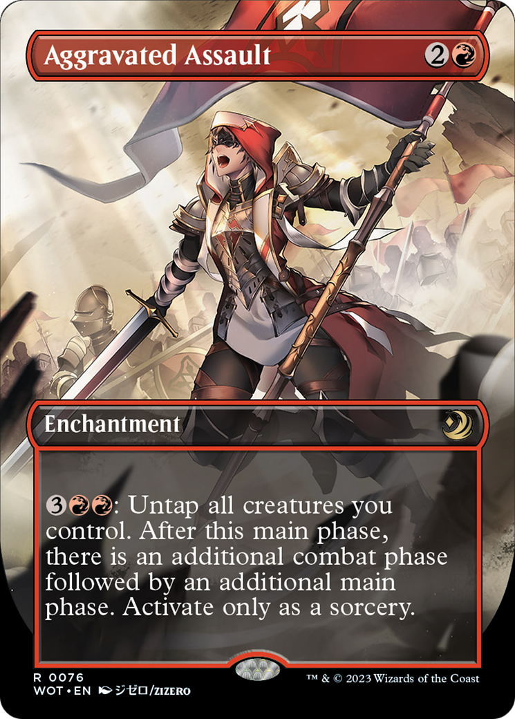 Aggravated Assault (Anime Borderless) [Wilds of Eldraine: Enchanting Tales] - Magic: The Gathering - Card Brawlers | Quebec | Canada |