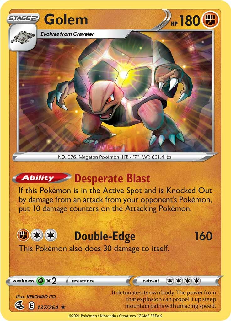 Golem (137/264) [Sword & Shield: Fusion Strike] - Pokémon - Card Brawlers | Quebec | Canada |