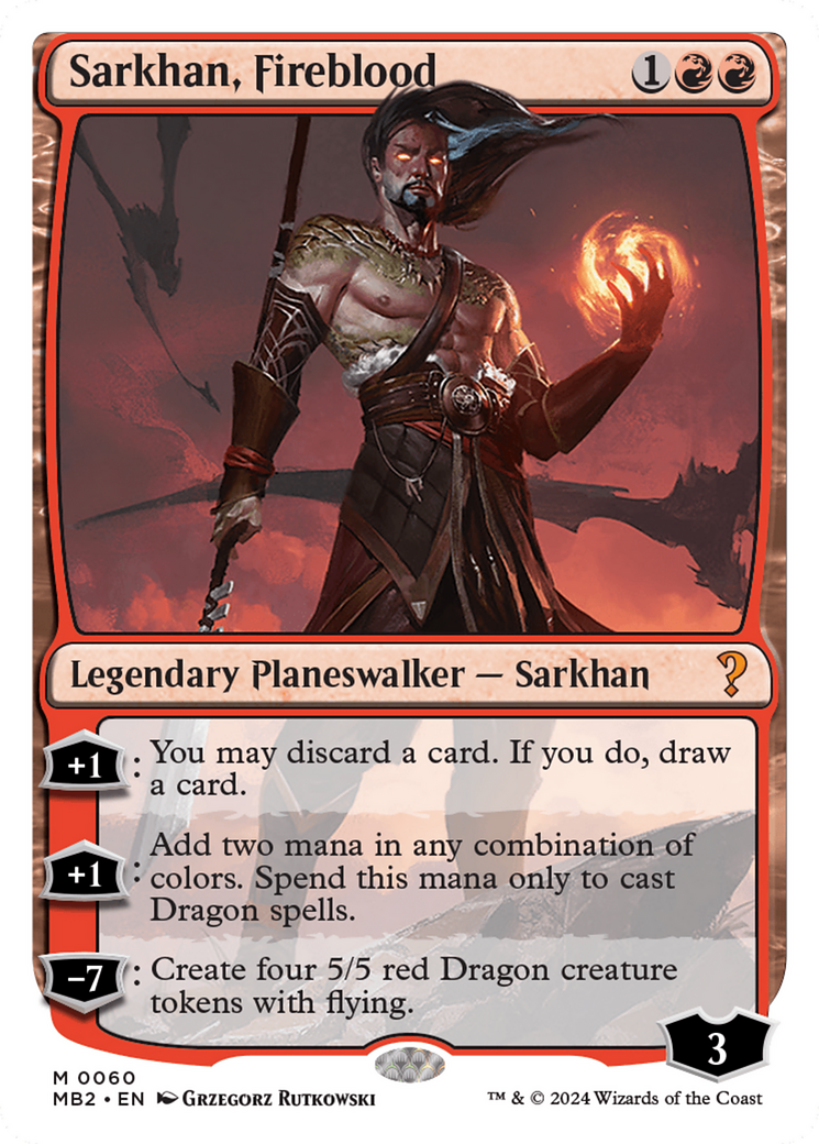 Sarkhan, Fireblood (White Border) [Mystery Booster 2] - Magic: The Gathering - Card Brawlers | Quebec | Canada |