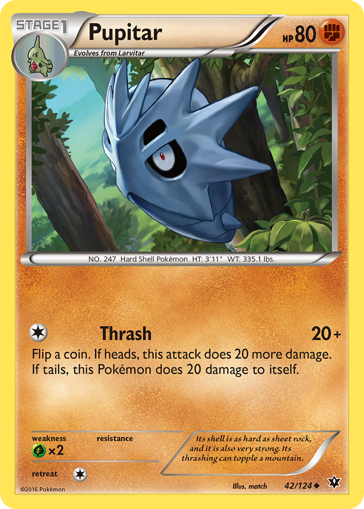 Pupitar (42/124) [XY: Fates Collide] - Pokémon - Card Brawlers | Quebec | Canada |
