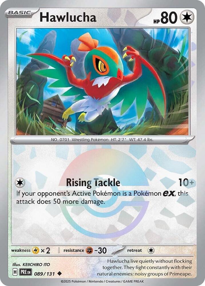 Hawlucha (089/131) (Poke Ball Pattern) [Scarlet & Violet: Prismatic Evolutions] - Pokémon - Card Brawlers | Quebec | Canada |