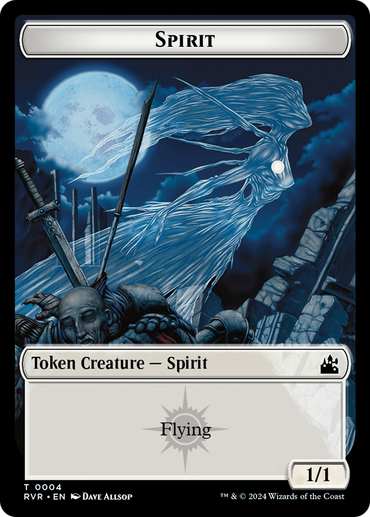 Elf Knight // Spirit (0004) Double-Sided Token [Ravnica Remastered Tokens] - Magic: The Gathering - Card Brawlers | Quebec | Canada |