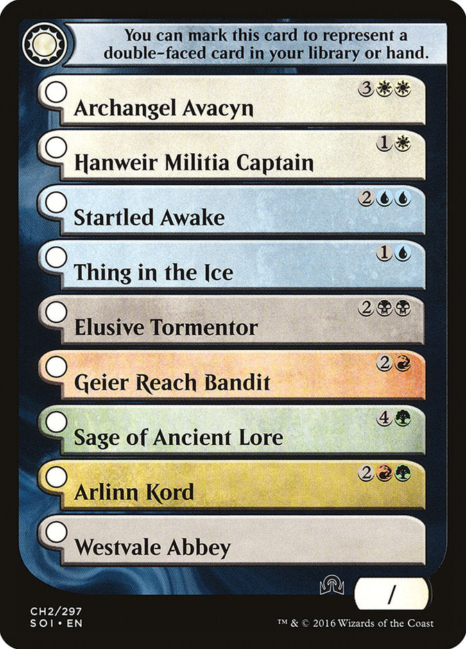 Shadows Over Innistrad Checklist 2 [Shadows over Innistrad Tokens] - Magic: The Gathering - Card Brawlers | Quebec | Canada |