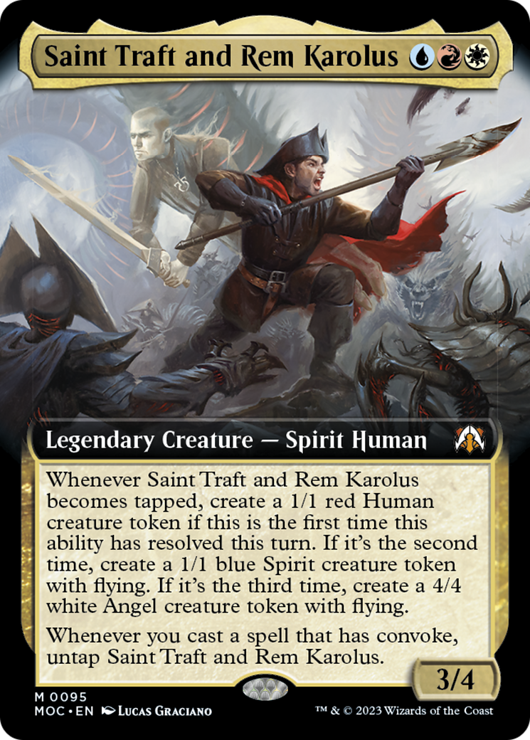Saint Traft and Rem Karolus (Extended Art) [March of the Machine Commander] - Magic: The Gathering - Card Brawlers | Quebec | Canada |