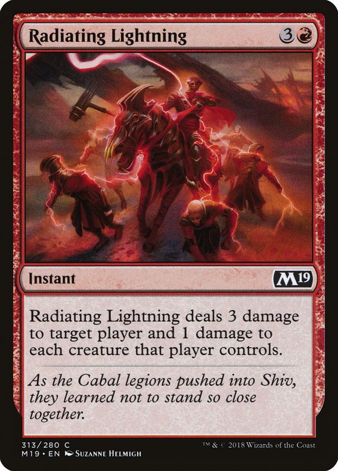 Radiating Lightning [Core Set 2019] - Magic: The Gathering - Card Brawlers | Quebec | Canada |