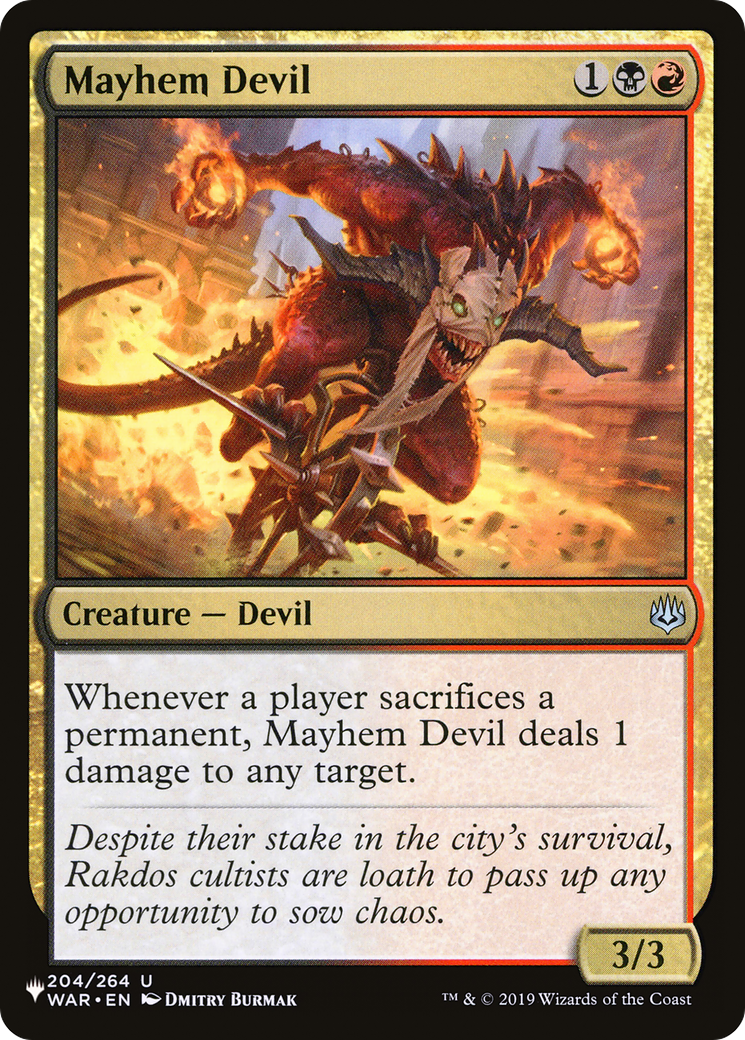 Mayhem Devil [The List] - Magic: The Gathering - Card Brawlers | Quebec | Canada |