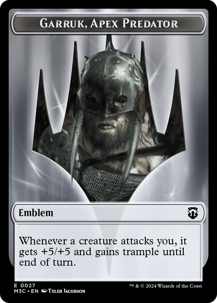 Garruk, Apex Predator Emblem // Saproling Double-Sided Token [Modern Horizons 3 Commander Tokens] - Magic: The Gathering - Card Brawlers | Quebec | Canada |