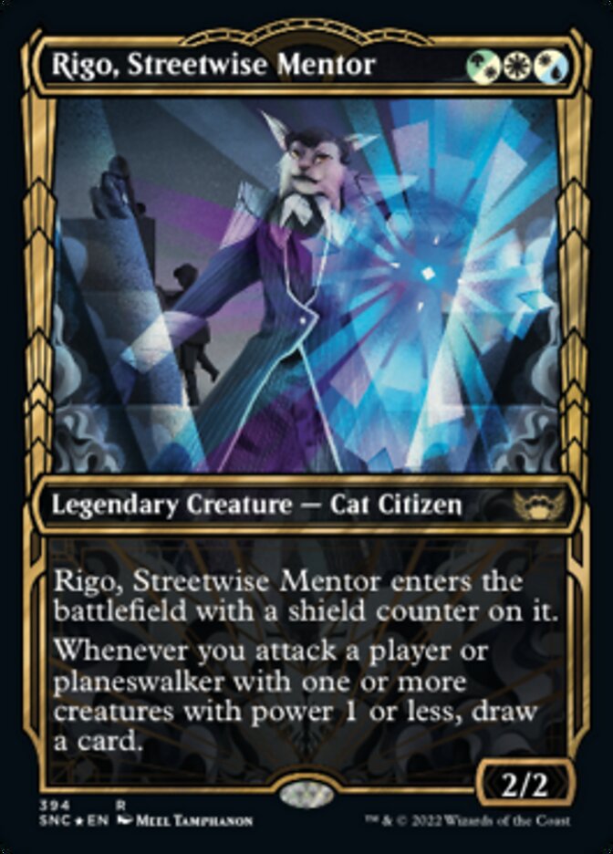 Rigo, Streetwise Mentor (Showcase Golden Age Gilded Foil) [Streets of New Capenna] - Magic: The Gathering - Card Brawlers | Quebec | Canada |