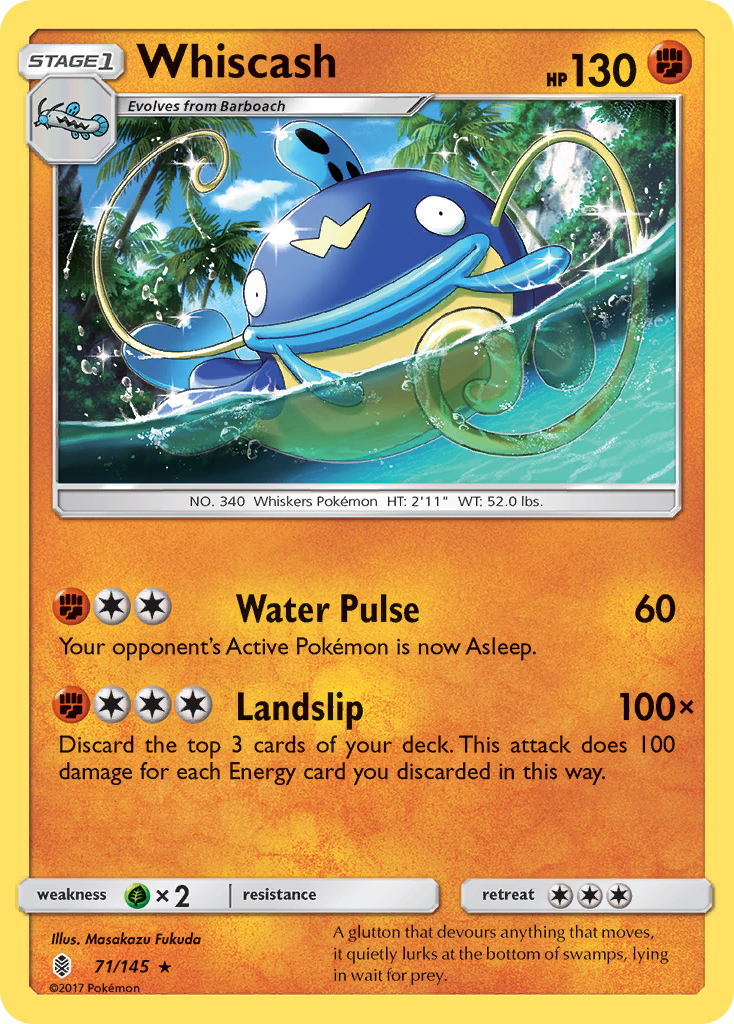 Whiscash (71/145) [Sun & Moon: Guardians Rising] - Pokémon - Card Brawlers | Quebec | Canada |